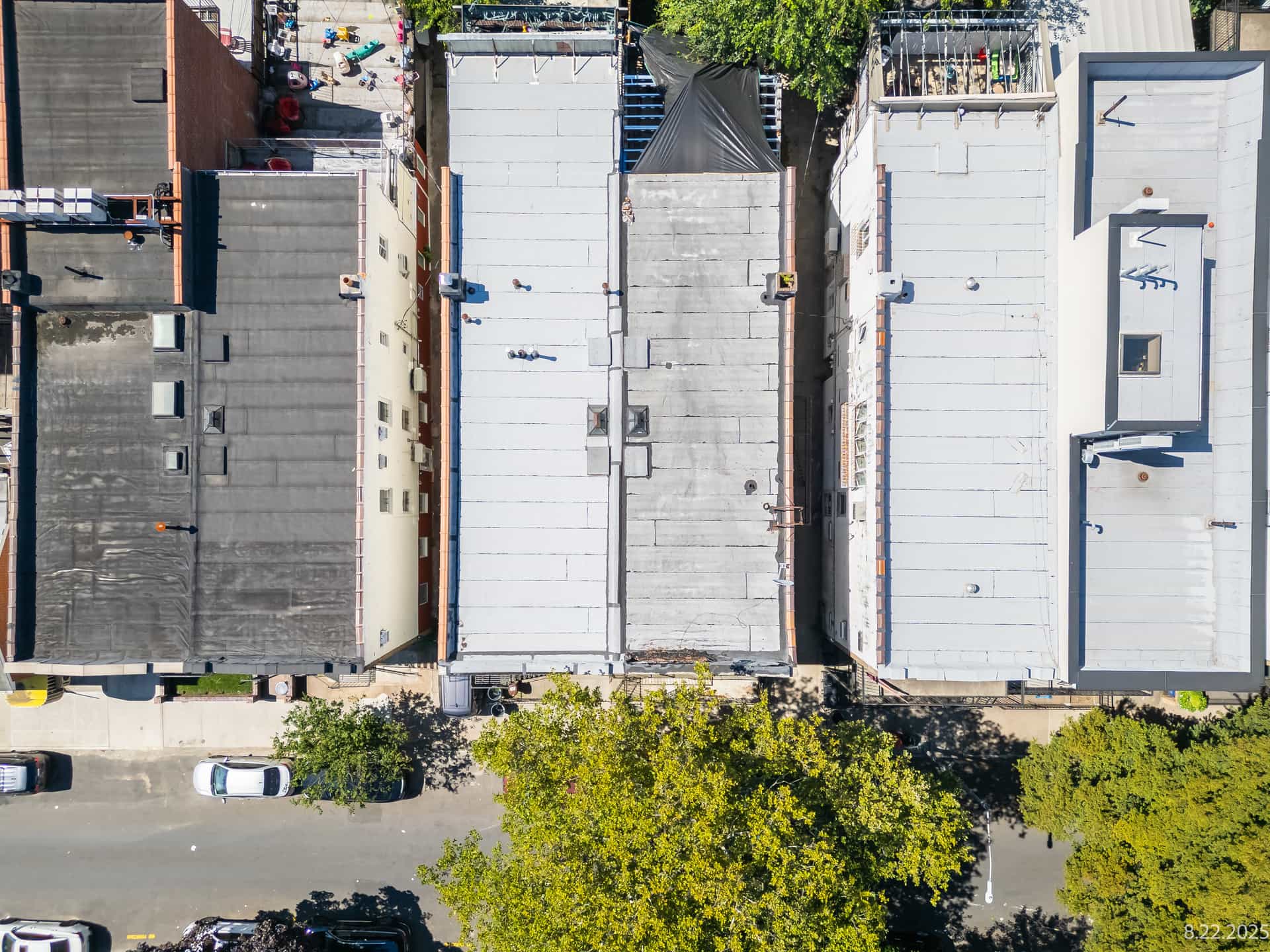 Site entry point documented by OpenDoors360 construction progress photography in New York City, the fixed reference frame each visit repeats.